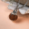 Adiyogi Pendant (7 Mukhi Nepali Rudraksha) With Chain