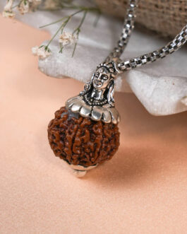 Adiyogi Pendant (7 Mukhi Nepali Rudraksha) With Chain