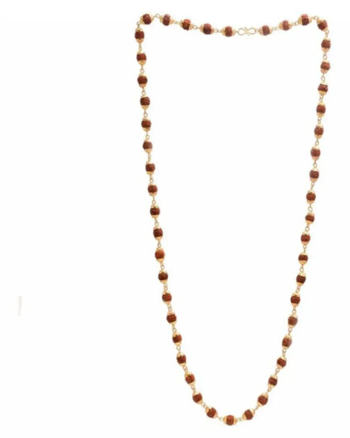 Fancy Mala (Brass Gold Plated and Rudraksha Mala for Unisex) - Image 3