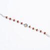 Rudraksha Silver Bracelet with Ganesh Single Line for Kids - Image 2