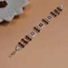 Rudraksha Silver Bracelet with Om and Swastik Triple Line - Image 2