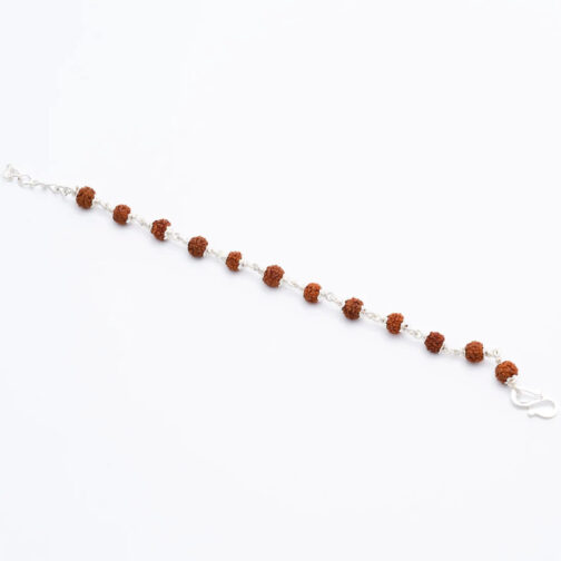 Rudraksha Silver Bracelet Single Line for Kids - Image 2