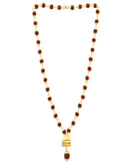 Fancy Mala (Damaru Design With Rudraksha Mala Pendant for men)