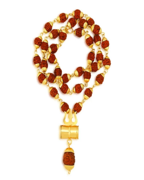 Fancy Mala (Damaru Design With Rudraksha Mala Pendant for men) - Image 3