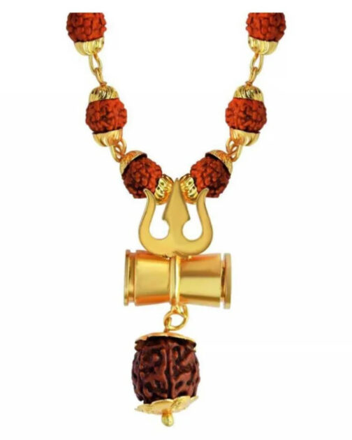 Fancy Mala (Damaru Design With Rudraksha Mala Pendant for men) - Image 5