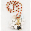 Fancy Mala (Gold Tone Lion Pendant Studded with Diamonds Rudraksha Mala for Men) - Image 2