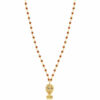 Fancy Mala (Gold Tone Lion Pendant Studded with Diamonds Rudraksha Mala for Men) - Image 4