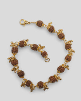 Gold Plated Divine Rudraksha Bracelet For Women