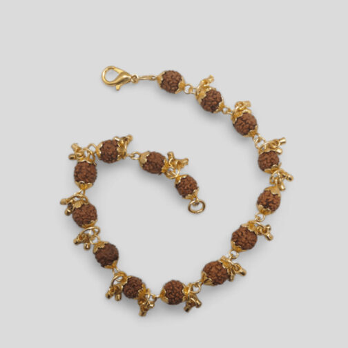 Gold Plated Divine Rudraksha Bracelet For Women - Image 2