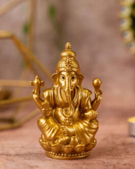 Radiant Gold Ganesh Idol